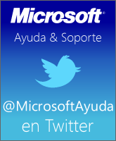 Síganos en Twitter a través de @microsoftayuda y aproveche las posibilidades de comunicación de las redes sociales.